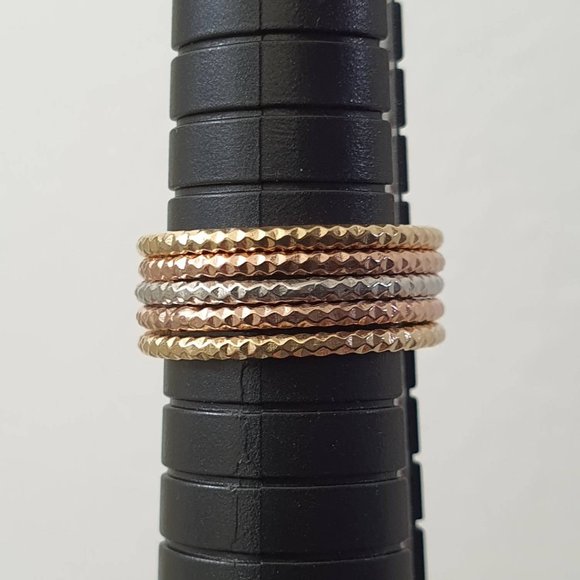 Textured stack Rings - Picture 6 of 15